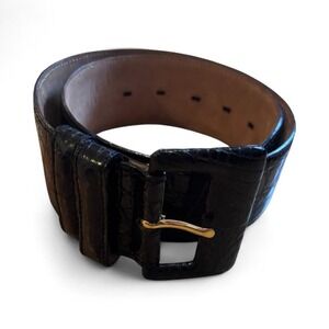 Cole Haan real crocodile black belt